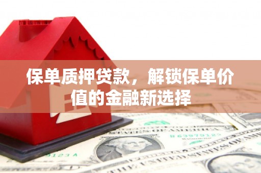 阳春保单质押贷款，解锁保单价值的金融新选择