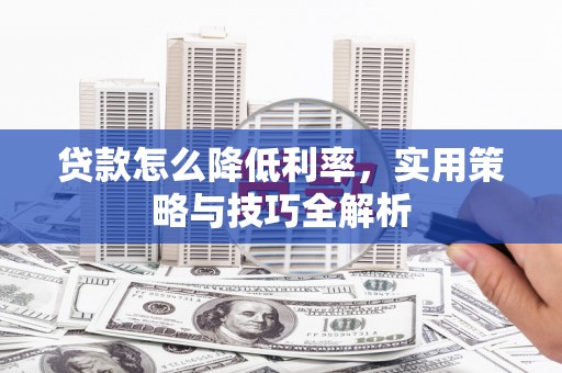 天宁贷款怎么降低利率，实用策略与技巧全解析