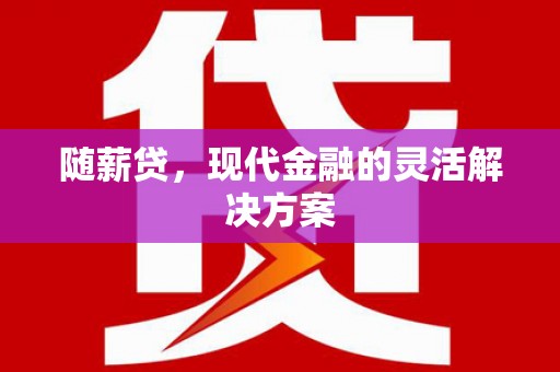 石嘴山随薪贷，现代金融的灵活解决方案
