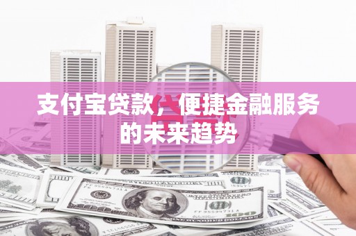 武江支付宝贷款，便捷金融服务的未来趋势