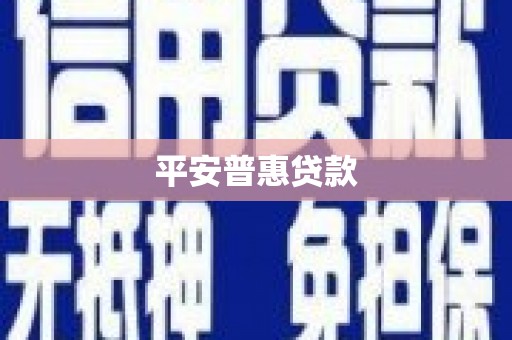 鄢陵平安普惠贷款